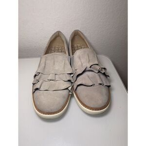 Vionic Women's Sz 9 Sunny Mahalo Grey Suede Slip On Casual Loafer Flat Shoes